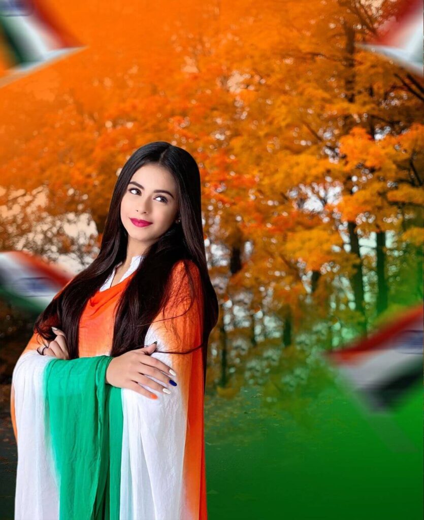 independence day girl with flag editing background hd